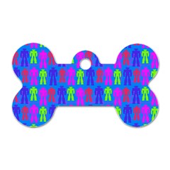 Neon Robot Dog Tag Bone (two Sides) by snowwhitegirl