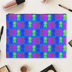 Neon Robot Cosmetic Bag (xl) by snowwhitegirl