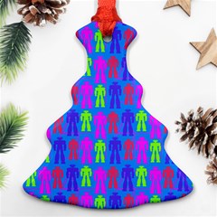 Neon Robot Christmas Tree Ornament (two Sides) by snowwhitegirl