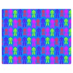 Neon Robot Double Sided Flano Blanket (Medium)  60 x50  Blanket Front