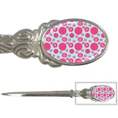 Blue Retro Dots Letter Openers by snowwhitegirl