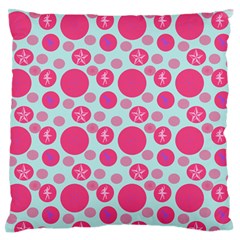 Blue Retro Dots Standard Flano Cushion Case (one Side) by snowwhitegirl