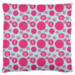 Blue Retro Dots Standard Flano Cushion Case (Two Sides) Front