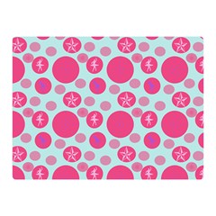 Blue Retro Dots Double Sided Flano Blanket (mini)  by snowwhitegirl