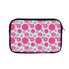 Blue Retro Dots Apple Macbook Pro 13  Zipper Case by snowwhitegirl