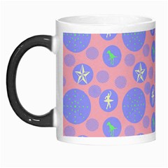 Pink Retro Dots Morph Mugs by snowwhitegirl