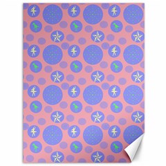 Pink Retro Dots Canvas 36  X 48   by snowwhitegirl