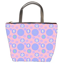 Pink Retro Dots Bucket Bags by snowwhitegirl