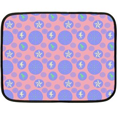 Pink Retro Dots Fleece Blanket (mini) by snowwhitegirl