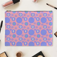 Pink Retro Dots Cosmetic Bag (xl) by snowwhitegirl