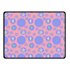 Pink Retro Dots Fleece Blanket (small) by snowwhitegirl