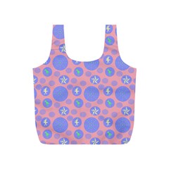 Pink Retro Dots Full Print Recycle Bags (s)  by snowwhitegirl