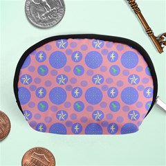 Pink Retro Dots Accessory Pouches (medium)  by snowwhitegirl