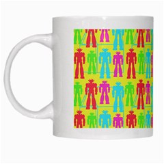 Colorful Robots White Mugs by snowwhitegirl