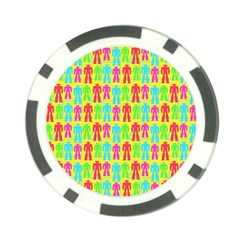 Colorful Robots Poker Chip Card Guard by snowwhitegirl