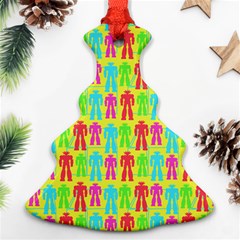 Colorful Robots Christmas Tree Ornament (two Sides) by snowwhitegirl