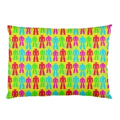 Colorful Robots Pillow Case (two Sides) by snowwhitegirl