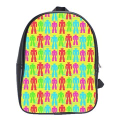 Colorful Robots School Bag (xl)