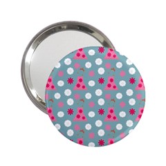 Pink Dress Blue 2 25  Handbag Mirrors by snowwhitegirl