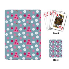 Pink Dress Blue Playing Card by snowwhitegirl