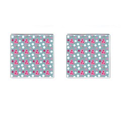 Pink Dress Blue Cufflinks (square) by snowwhitegirl