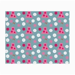 Pink Dress Blue Small Glasses Cloth (2-side) by snowwhitegirl