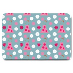 Pink Dress Blue Large Doormat  by snowwhitegirl