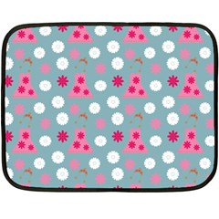 Pink Dress Blue Double Sided Fleece Blanket (mini)  by snowwhitegirl