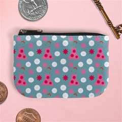 Pink Dress Blue Mini Coin Purses by snowwhitegirl