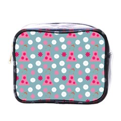 Pink Dress Blue Mini Toiletries Bags by snowwhitegirl