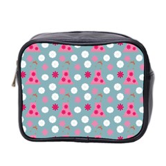 Pink Dress Blue Mini Toiletries Bag 2-side by snowwhitegirl