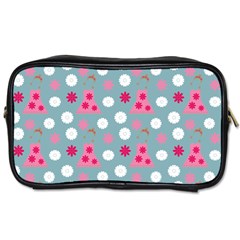 Pink Dress Blue Toiletries Bags by snowwhitegirl