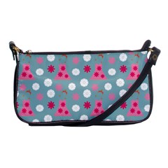 Pink Dress Blue Shoulder Clutch Bags by snowwhitegirl