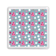 Pink Dress Blue Memory Card Reader (square)  by snowwhitegirl