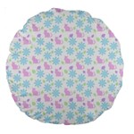 Cats And Flowers Large 18  Premium Round Cushions Front