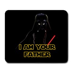 Darth Vader Cat Large Mousepads by Valentinaart