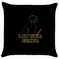 Darth Vader Cat Throw Pillow Case (black) by Valentinaart