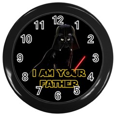 Darth Vader Cat Wall Clocks (black) by Valentinaart