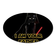 Darth Vader Cat Oval Magnet by Valentinaart