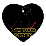 Darth Vader Cat Heart Ornament (Two Sides) Front