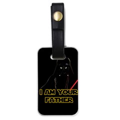 Darth Vader Cat Luggage Tags (one Side)  by Valentinaart