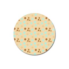 Beige Dress Magnet 3  (round) by snowwhitegirl