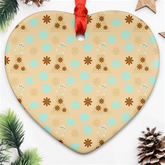 Beige Dress Heart Ornament (two Sides) by snowwhitegirl