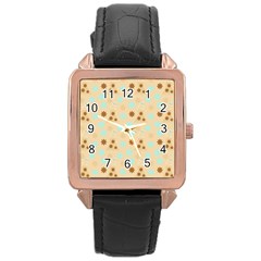 Beige Dress Rose Gold Leather Watch  by snowwhitegirl