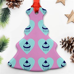 Cupcakes In Pink Christmas Tree Ornament (two Sides) by snowwhitegirl