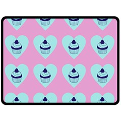 Cupcakes In Pink Double Sided Fleece Blanket (large)  by snowwhitegirl