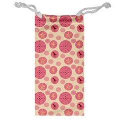 Cream Retro Dots Jewelry Bag by snowwhitegirl