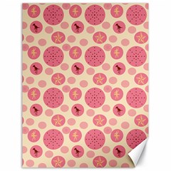 Cream Retro Dots Canvas 18  X 24   by snowwhitegirl