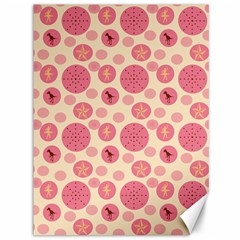 Cream Retro Dots Canvas 36  X 48   by snowwhitegirl