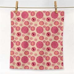 Cream Retro Dots Face Towel by snowwhitegirl